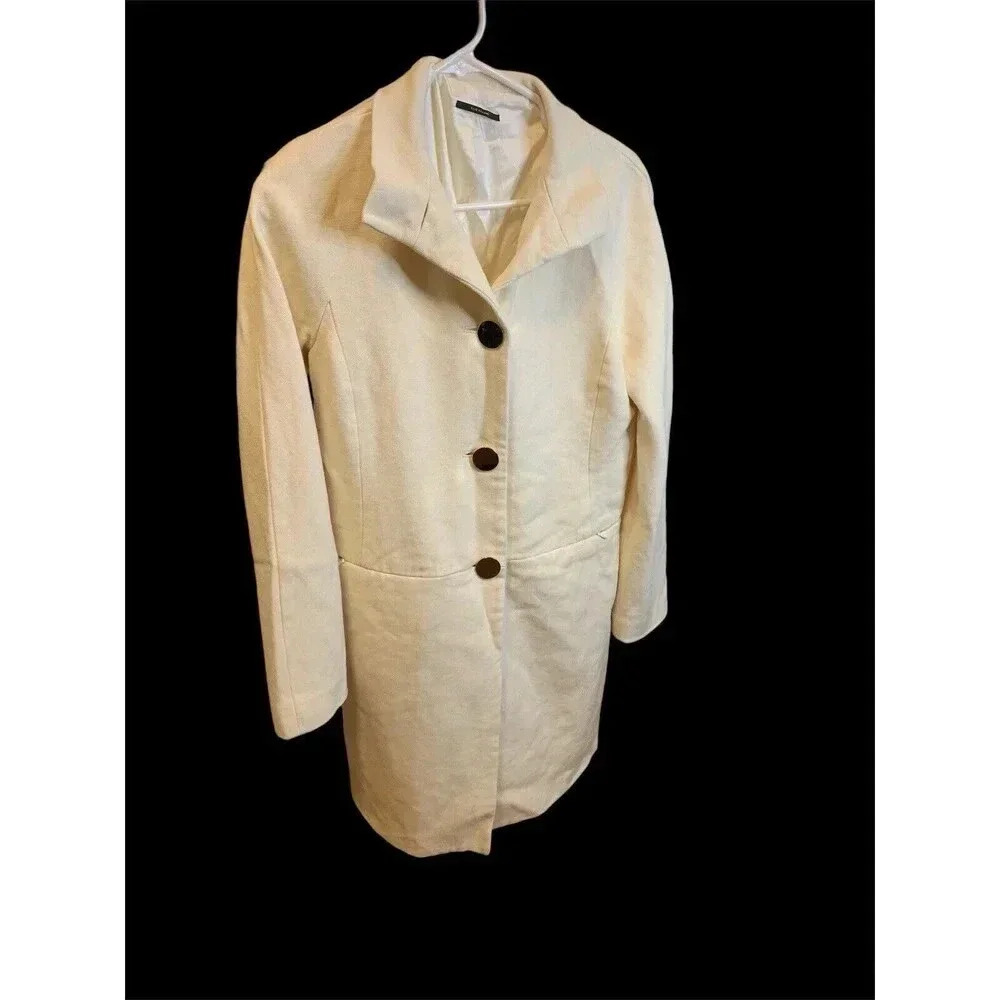 Elie Tahari Winter White Wool Coat‎ Small
